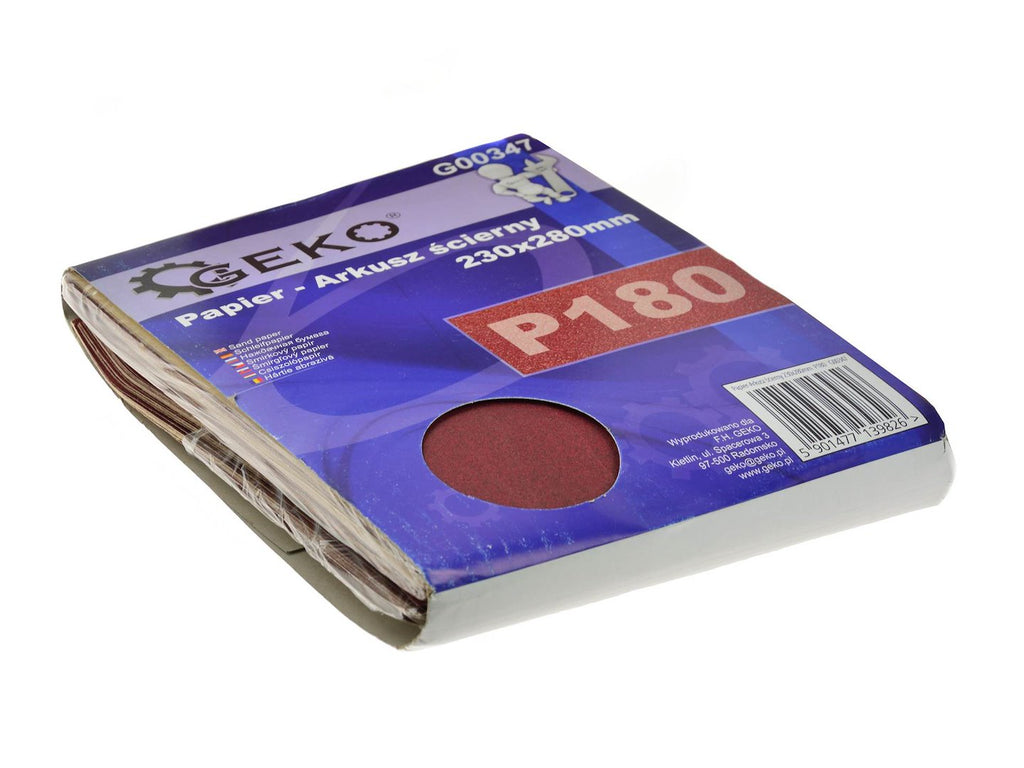 Sandpaper aluminium oxide 230 x 280 mm P180