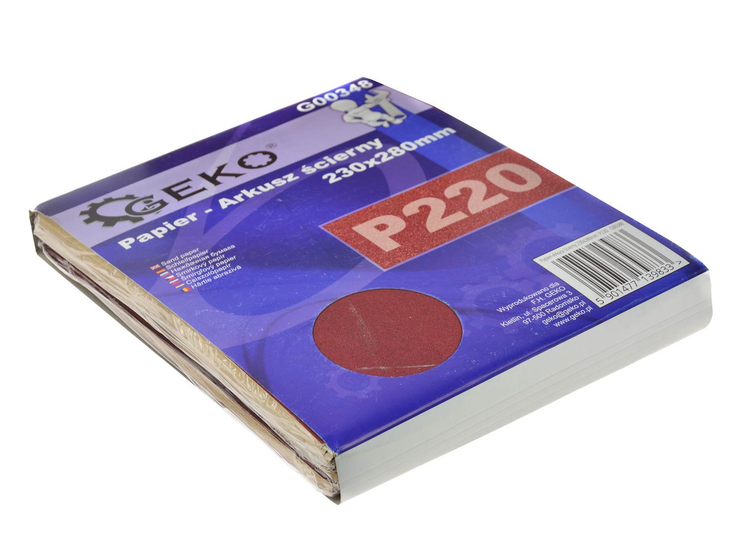 Sandpaper aluminium oxide 230 x 280 mm P220