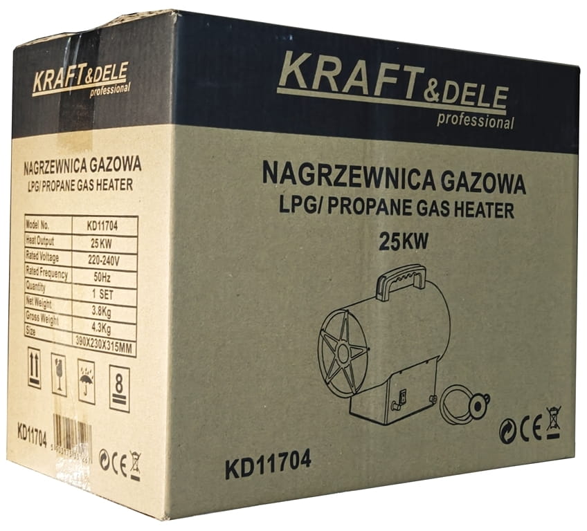 KRAFT&DELE gaasisoojendi 25 kW KD11704