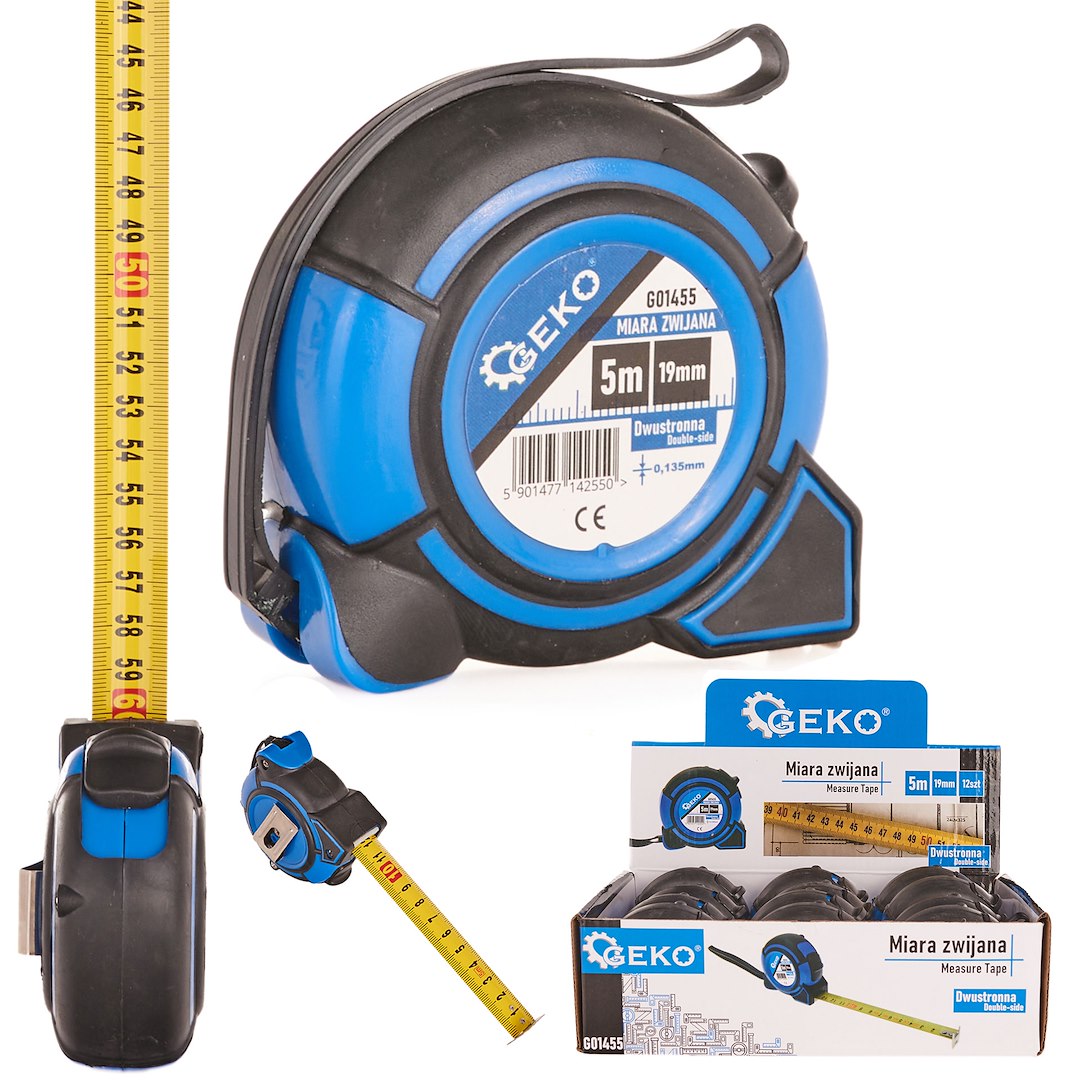 Measuring Tape Double-Sided 5 m x 19 mm GEKO