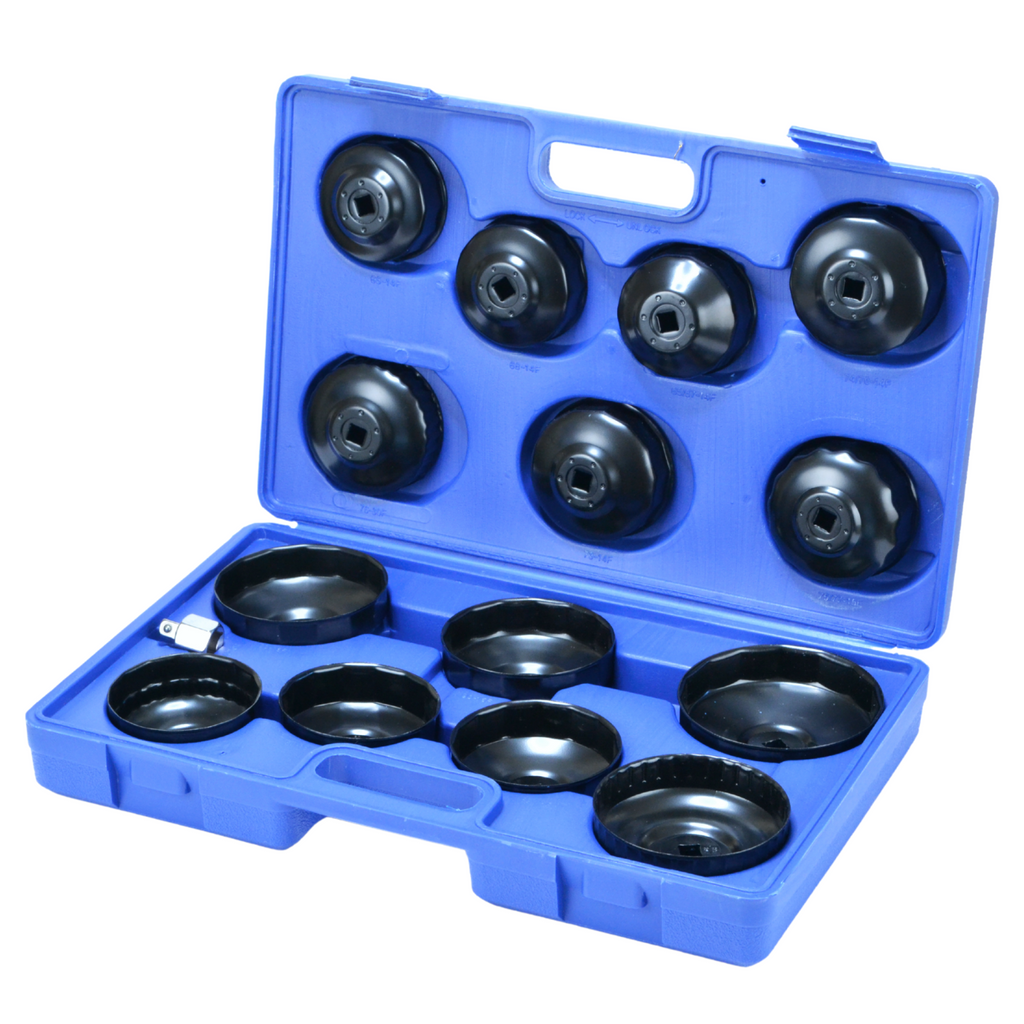 15-Piece Socket Wrench Set in Case for Unscrewing Oil Filters BL