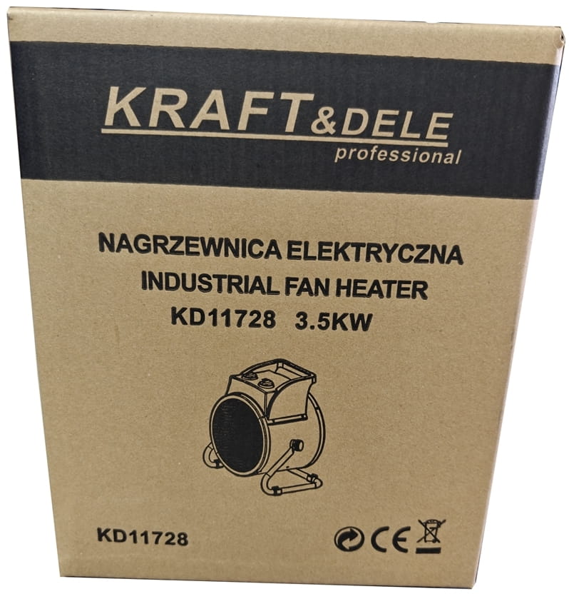 Electric fan heater 3.5kW 230V KD11728