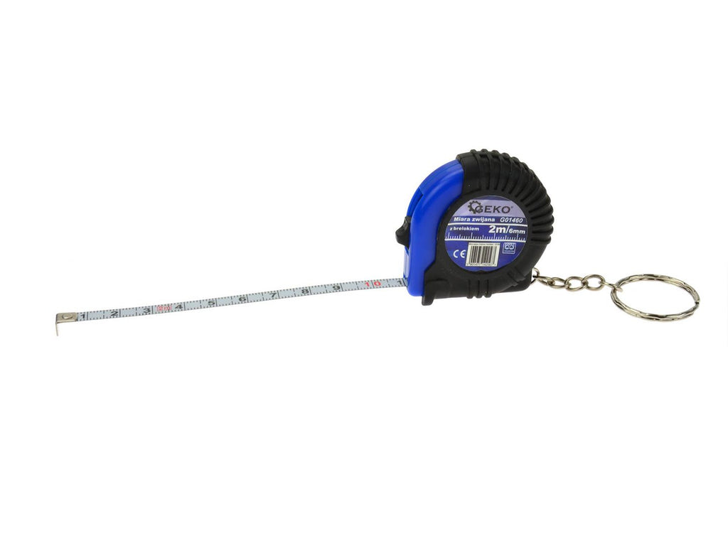Measuring Tape 2 m x 6 mm with Keyring GEKO