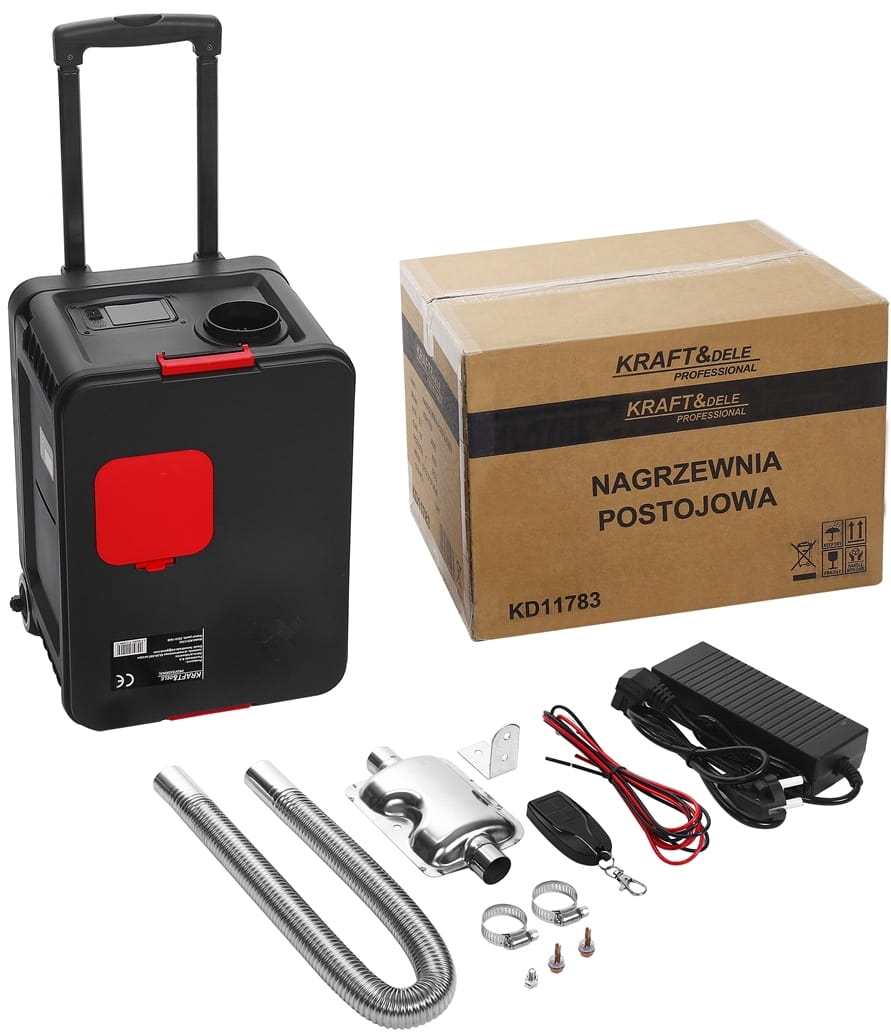 MOBILE HEATER STANDBY HEATING OIL LCD 9kW REMOTE CONTROL 12/24/230V KD11783