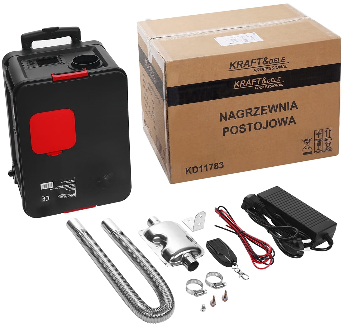MOBILE HEATER STANDBY HEATING OIL LCD 9kW REMOTE CONTROL 12/24/230V KD11783