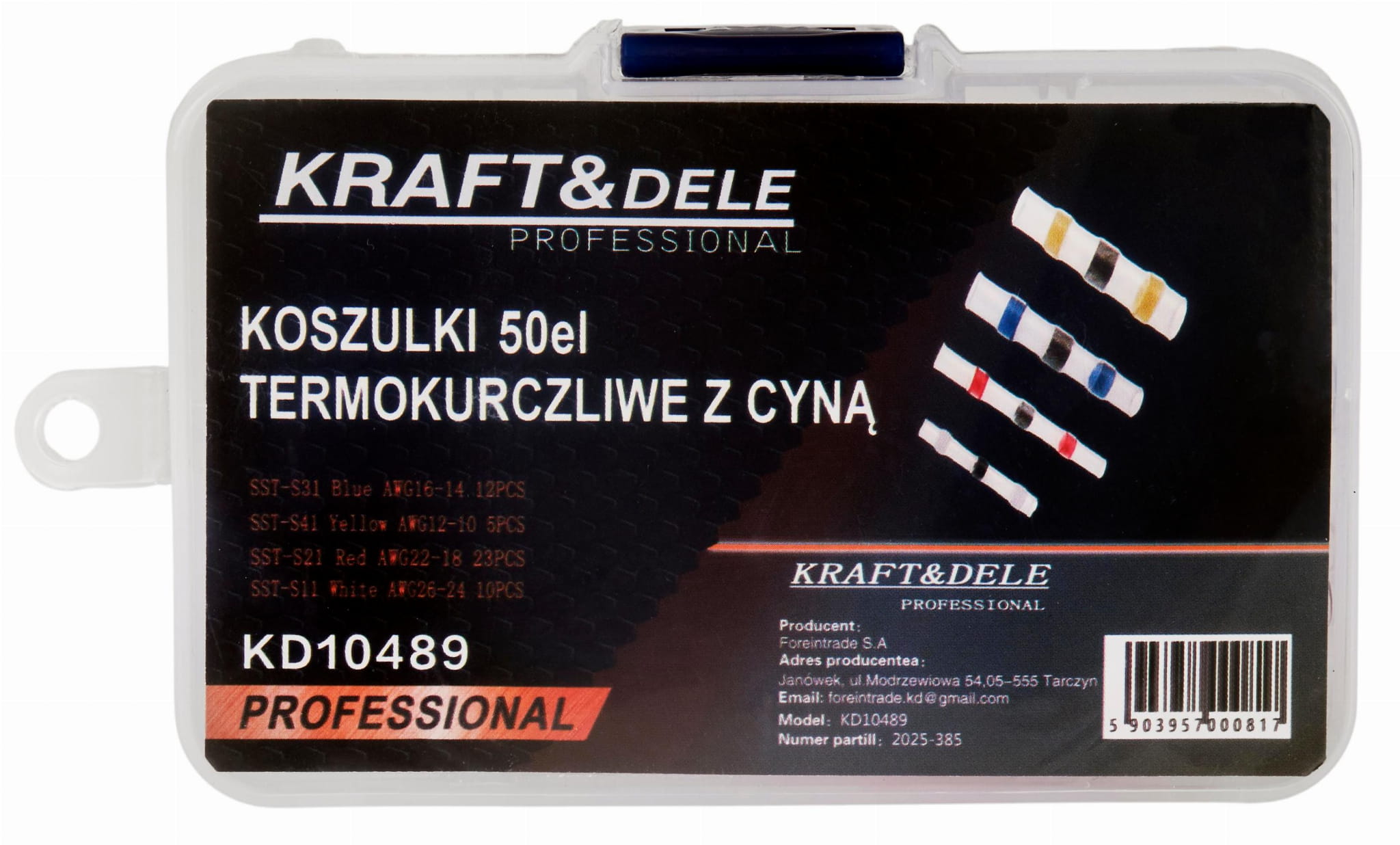 Heat shrink tubing with solder 50 pcs. KD10489