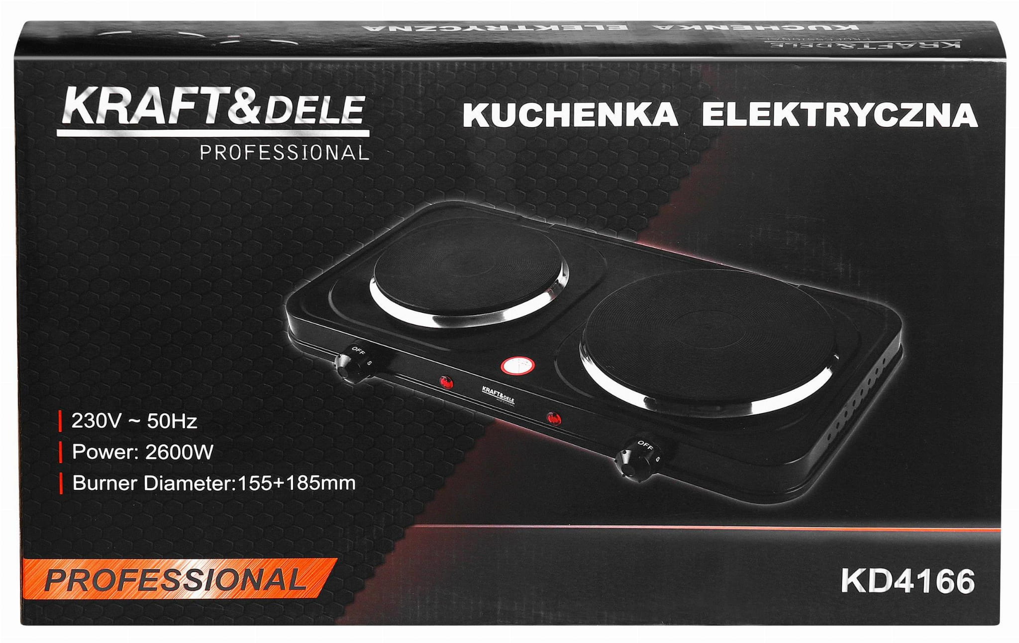 Electric stove 2600W 155+185mm KD4166