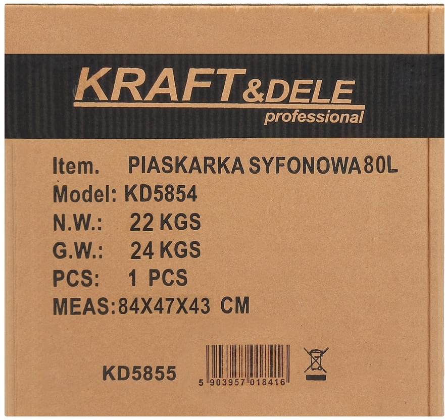 KRAFT&DELE sifoonliivaprits 80 l koos tarvikutega KD5855