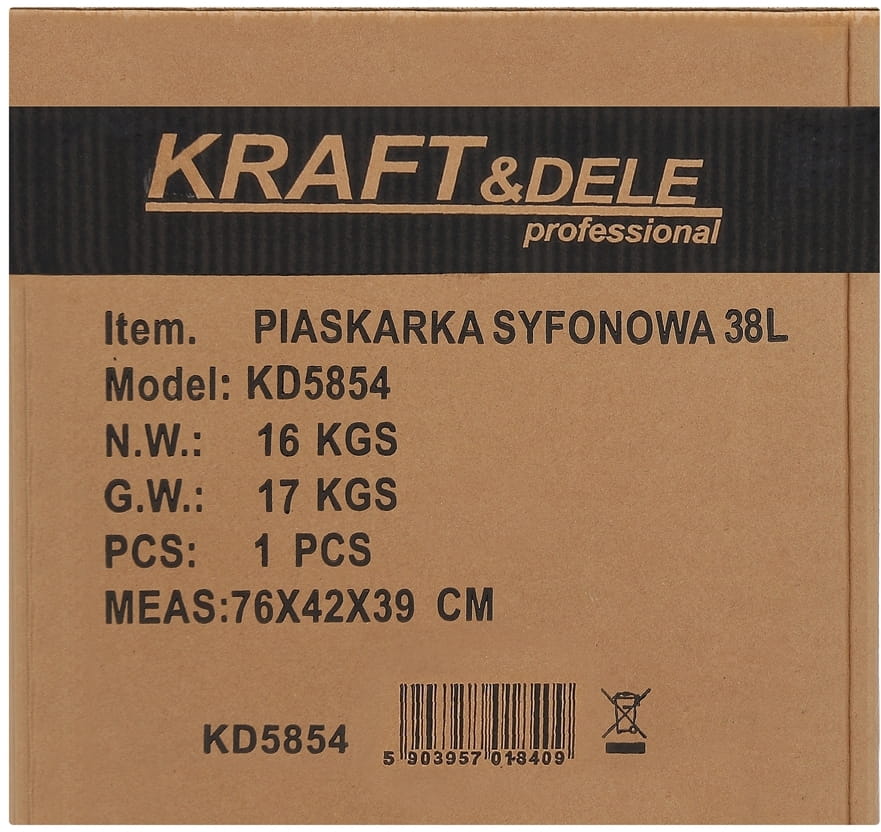 KRAFT&DELE sifoonliivaprits 38 l KD5854