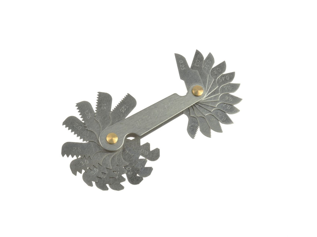 Screw Thread Measuring Tool 0.25–6 mm, 24 leaves