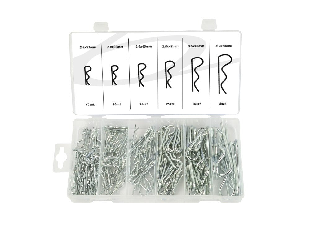 Steel Retaining Clips Assortment, 150 pcs