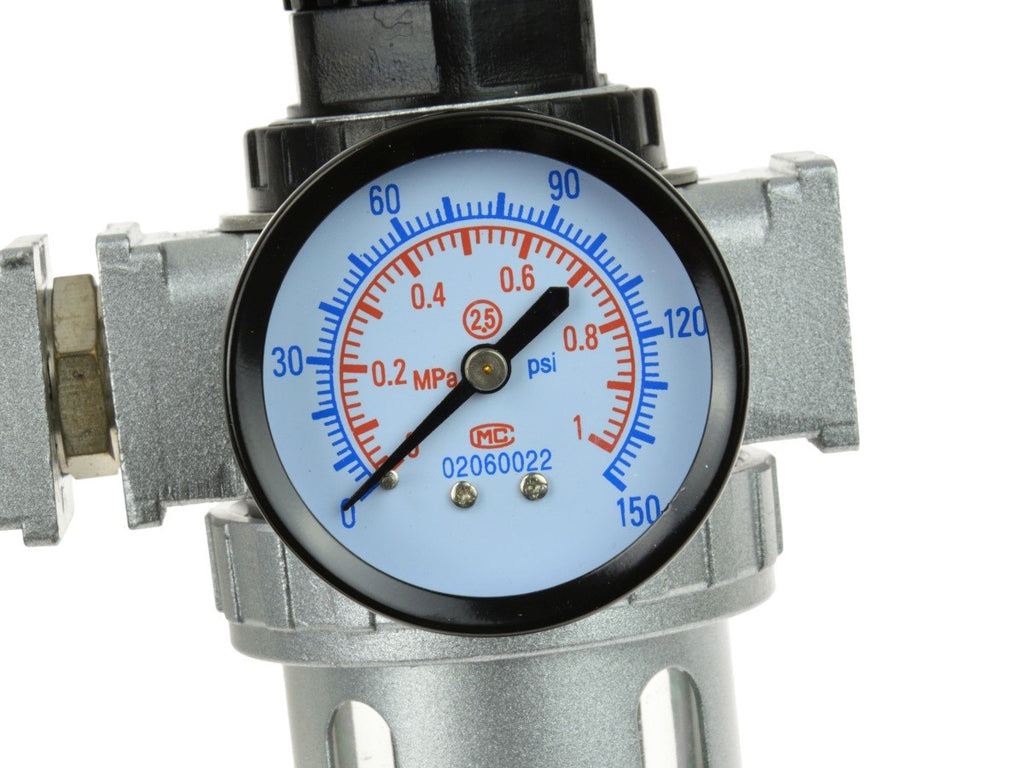 3-Stage Air Filter/Regulator/Dryer, 1/2" NPT, with Gauge