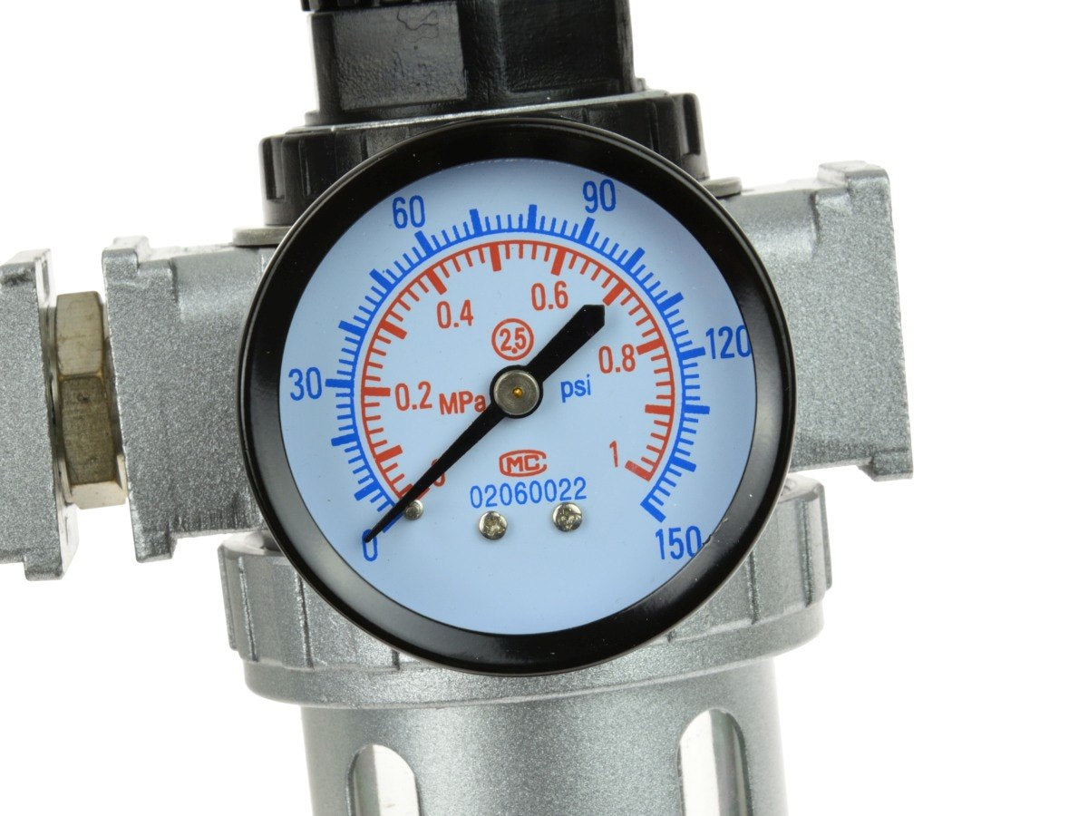 3-Stage Air Filter/Regulator/Dryer, 1/2" NPT, with Gauge