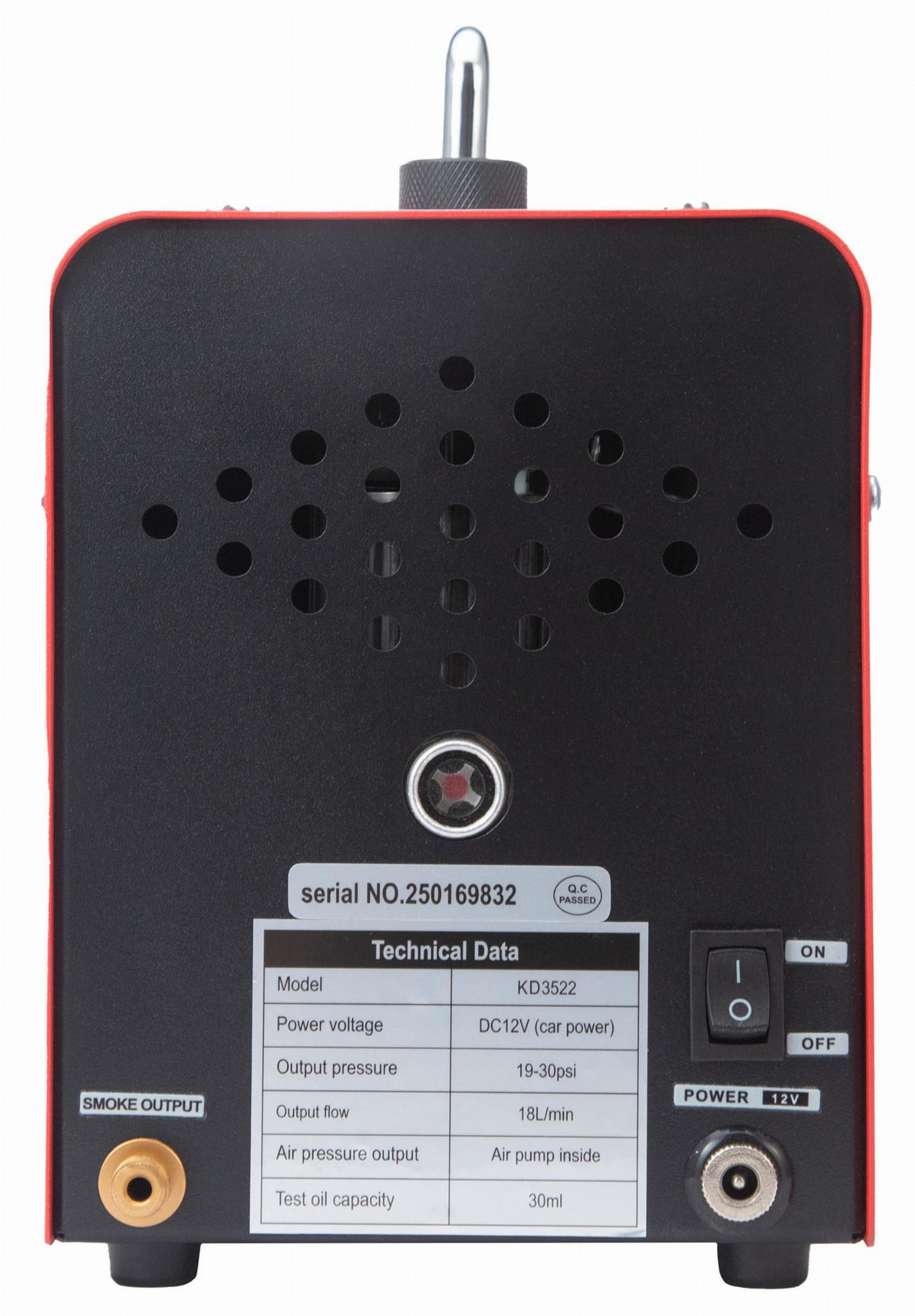 Smoke generator for leak testing systems 12V 18l/min 30ml KD3522