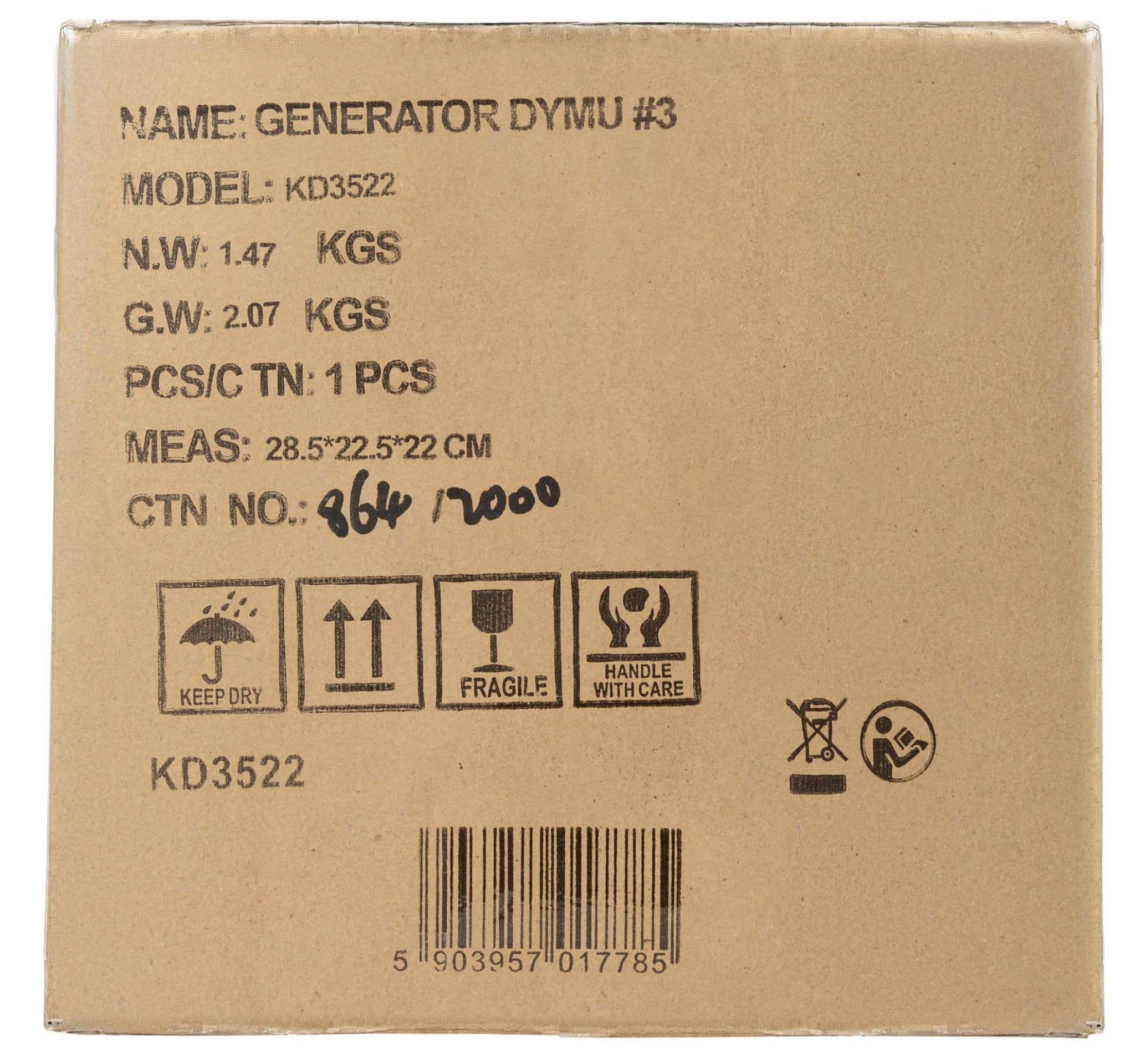 Smoke generator for leak testing systems 12V 18l/min 30ml KD3522