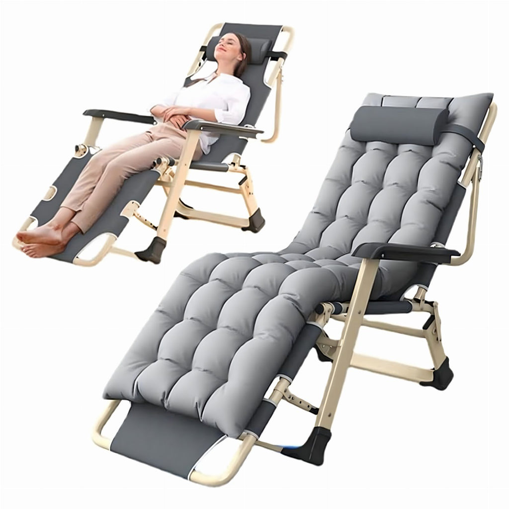 Kokkupandav aia- ja rannalamamistool padjaga 1124-GRY
