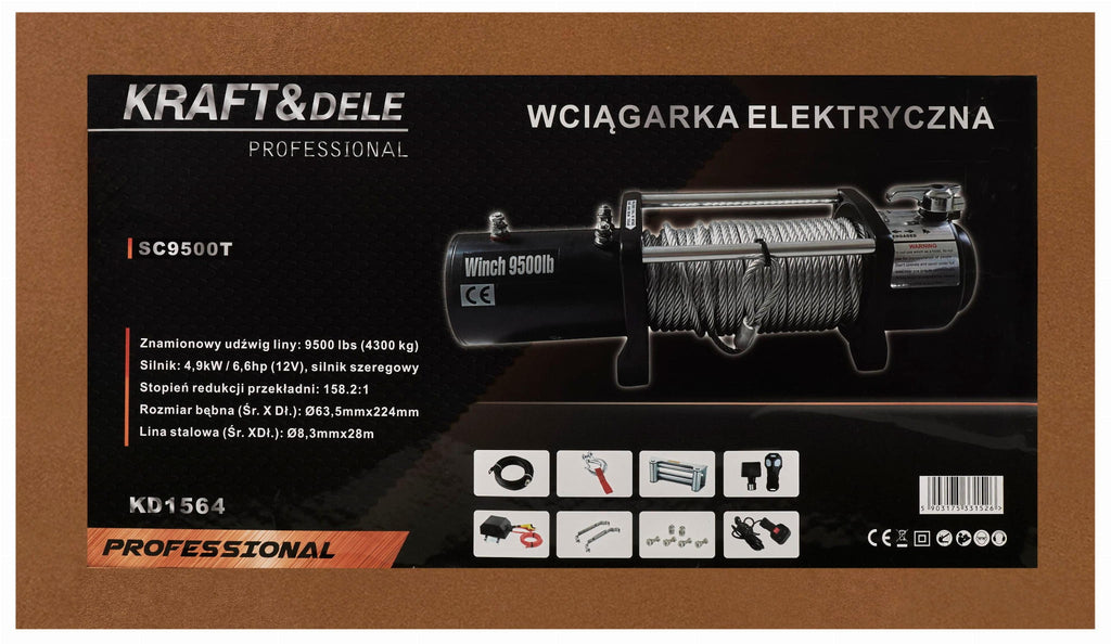 Vints - Elektriline vints KD1564 9500LBS 12V (D40)