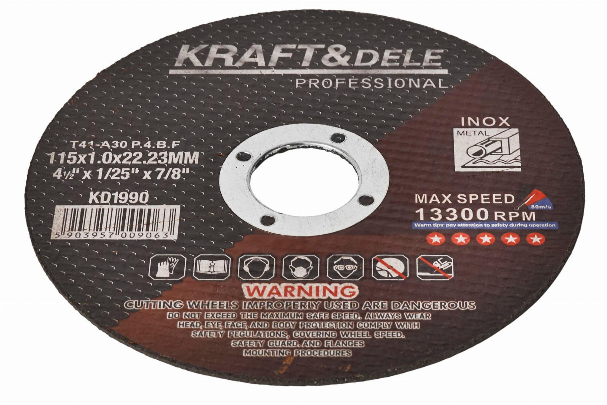 Metal cutting disc 115x1.0x22.23 mm KD1990 (VD9)