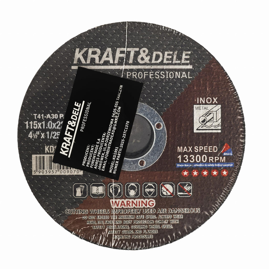 Metal cutting disc 115x1.0x22.23 mm KD1990 (VD9)