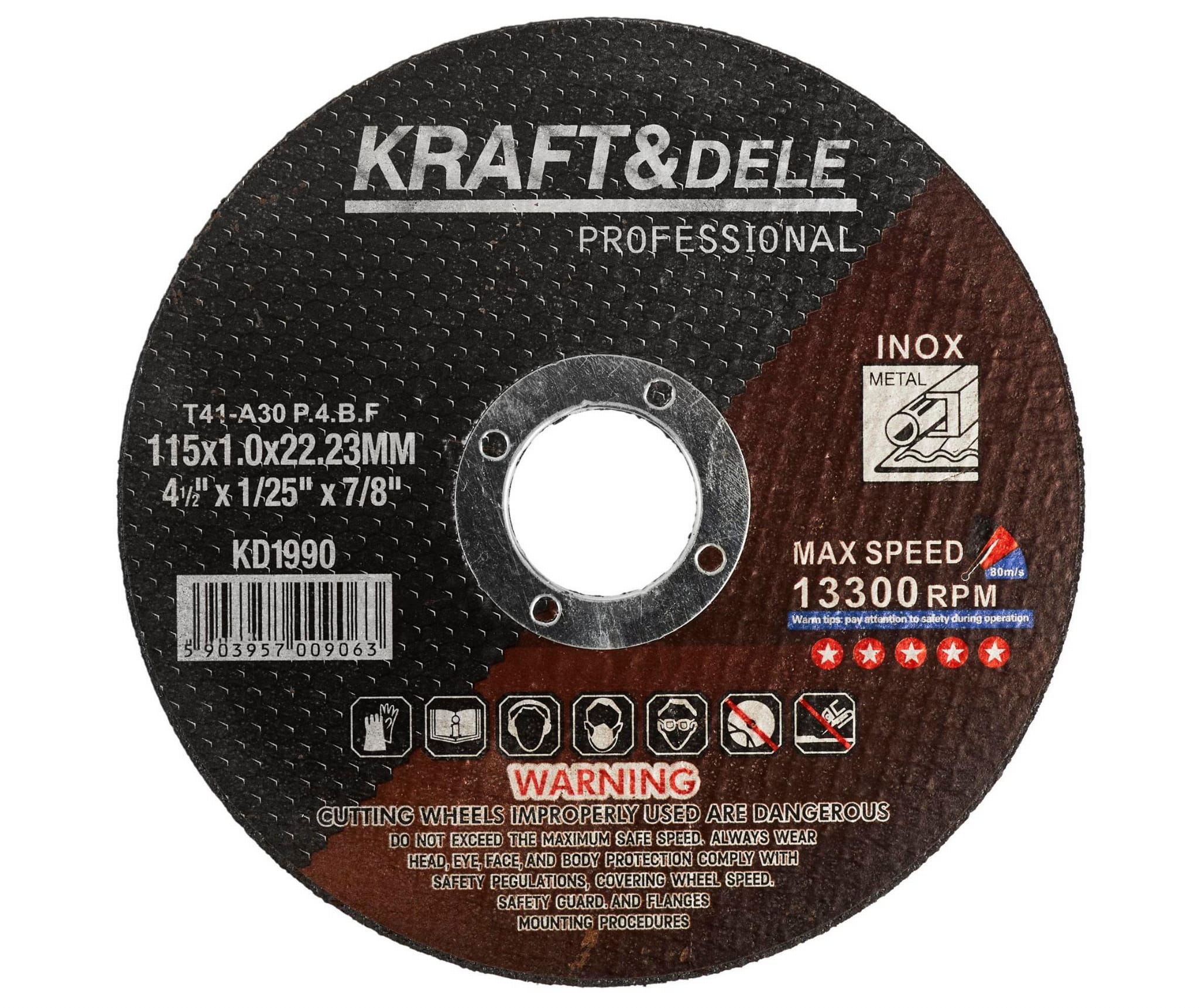 Metal cutting disc 115x1.0x22.23 mm KD1990 (VD9)