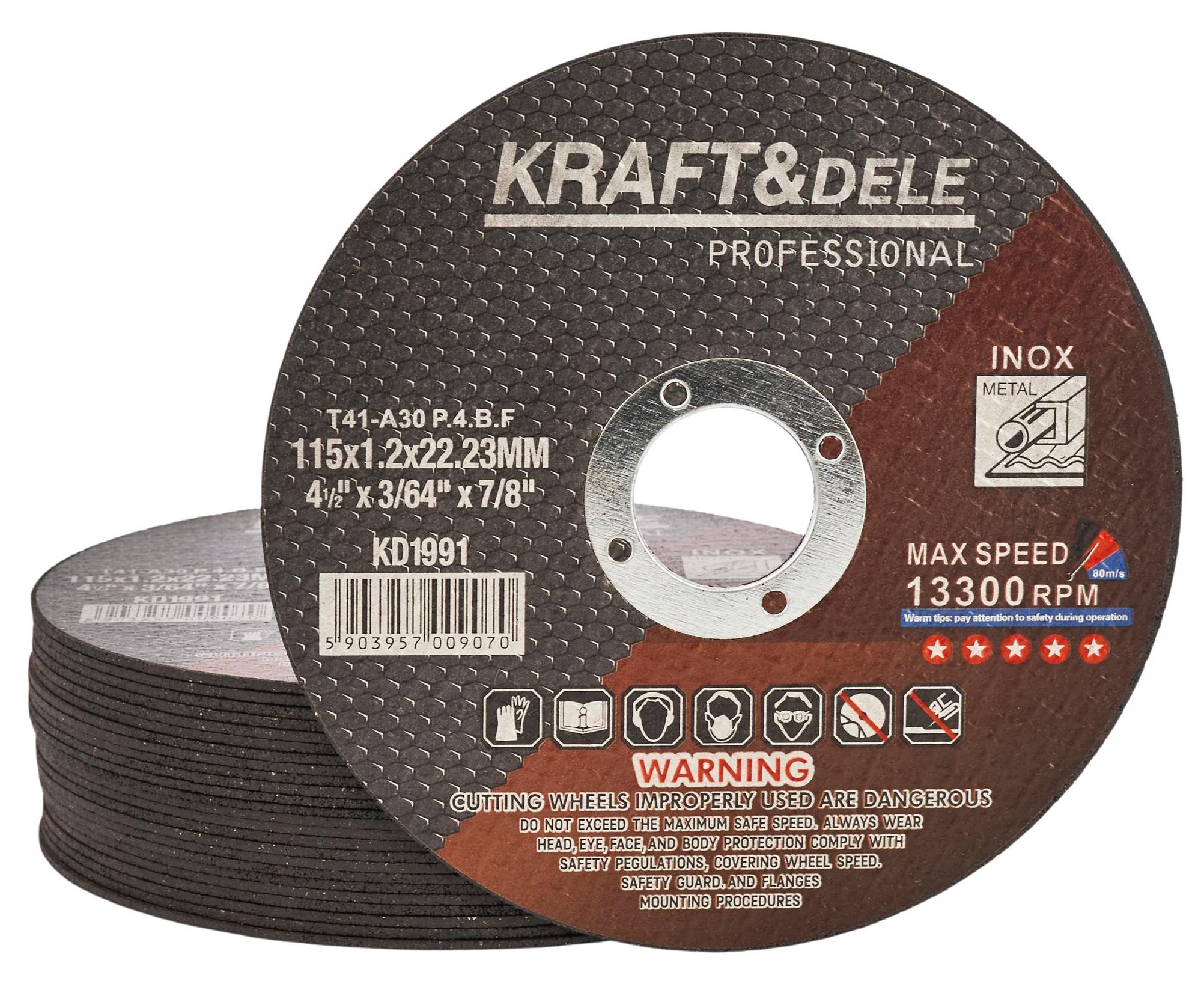 Metal cutting disc 115x1.2x22.23 mm KD1991 (VD9)