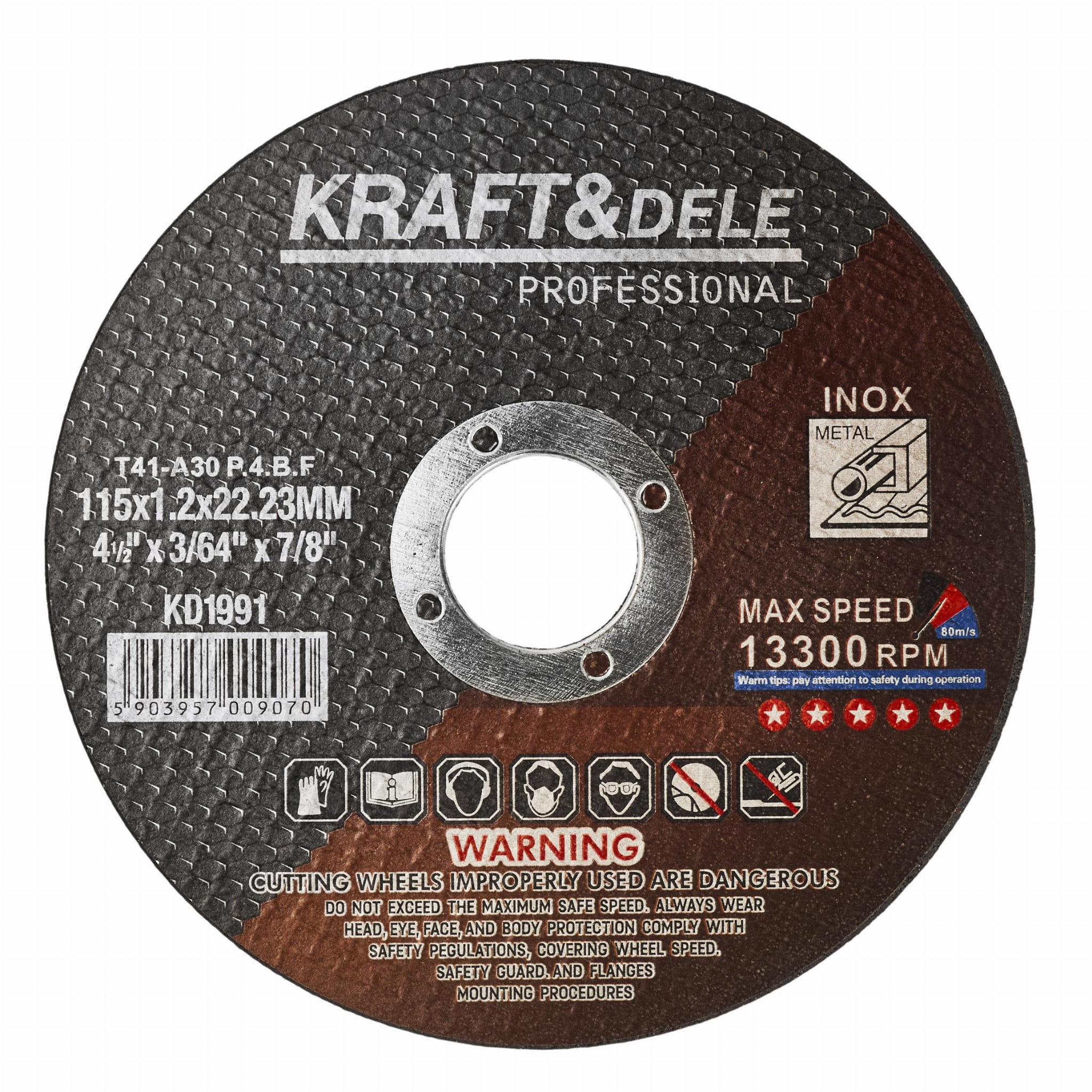 Metal cutting disc 115x1.2x22.23 mm KD1991 (VD9)