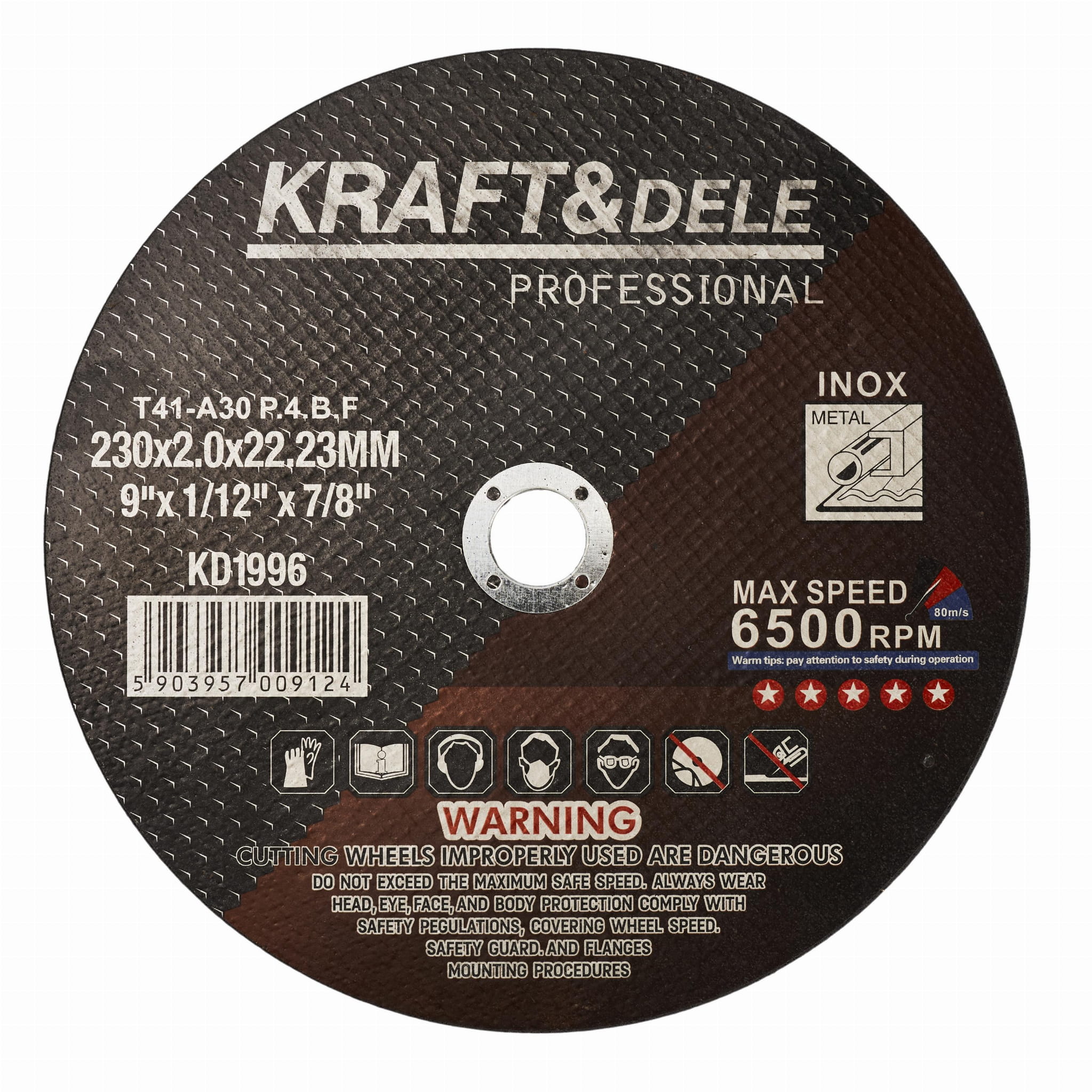Metal cutting disc 230x2.0x22.23 mm KD1996 (VB9)
