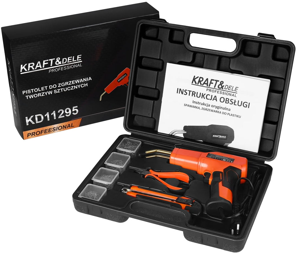 PLASTIC WELDER SOLDERING IRON 85W FOR PLASTIC + ACCESSORIES STAPLES KD11295