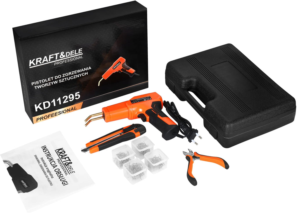 PLASTIC WELDER SOLDERING IRON 85W FOR PLASTIC + ACCESSORIES STAPLES KD11295