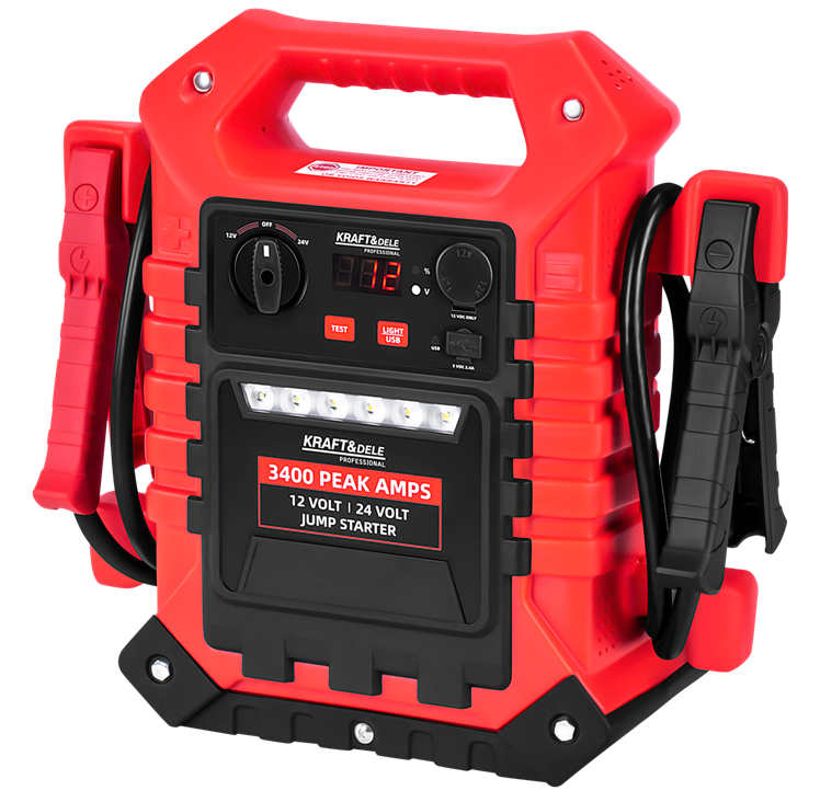 Jump Starter 3400/1400A 12/24V + lighting KD5345