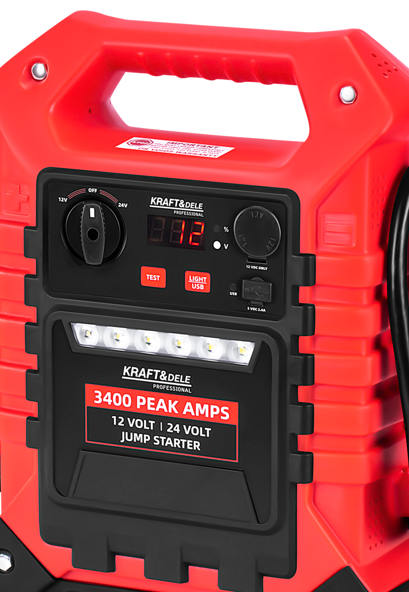 Jump Starter 3400/1400A 12/24V + lighting KD5345