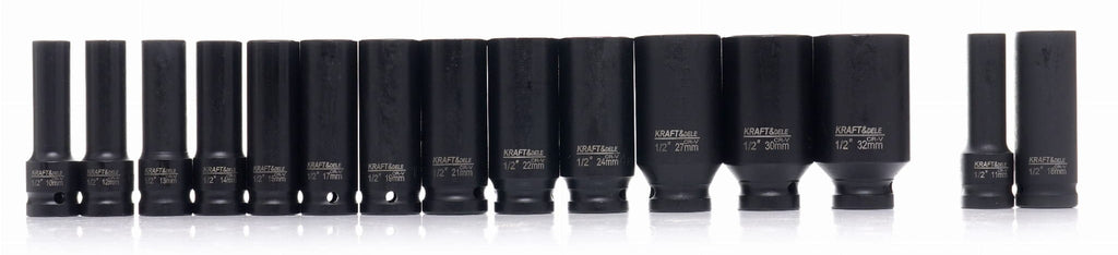 IMPACT SOCKETS 1/2" 10-32 mm 16pcs. KD11755 (C2)