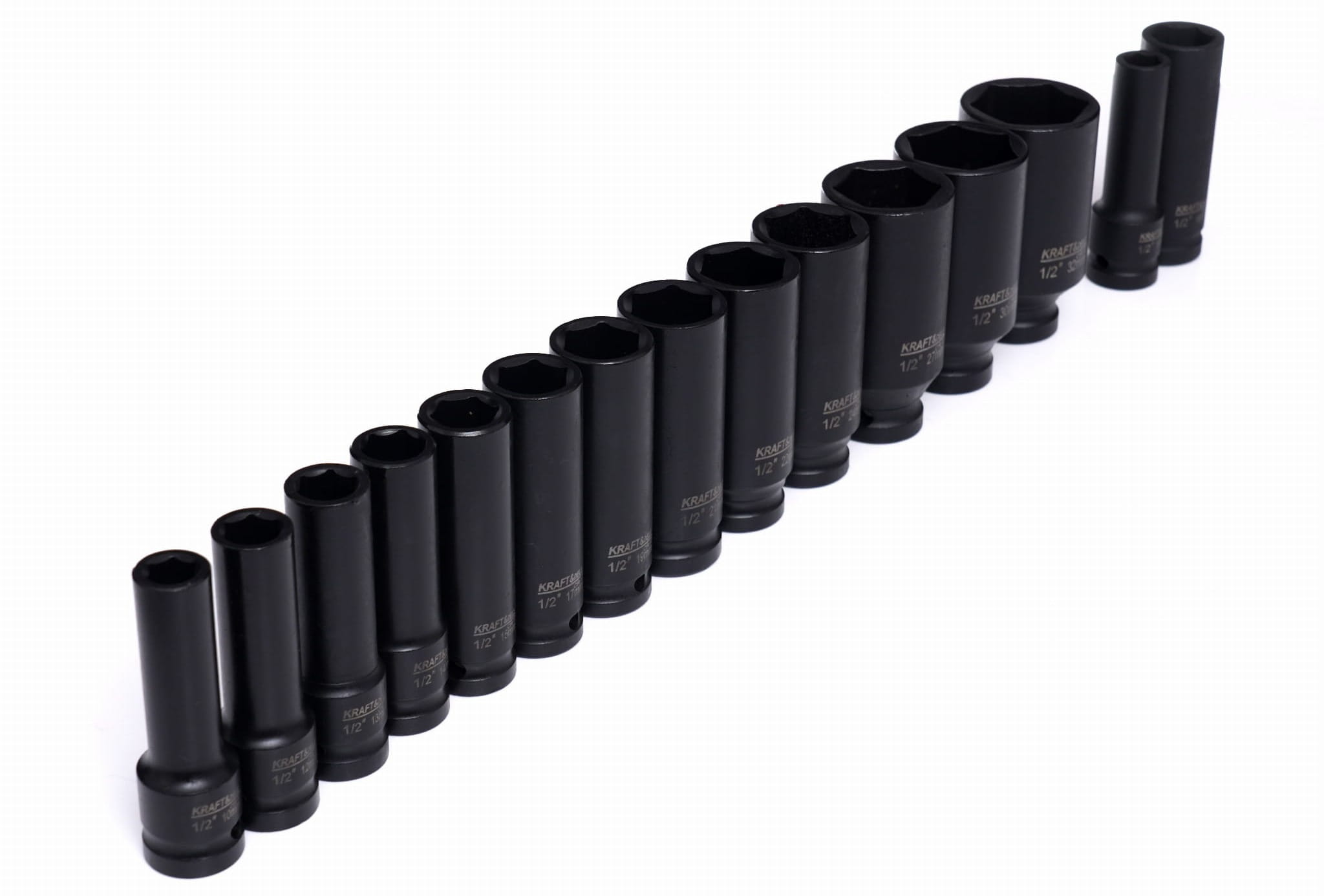 IMPACT SOCKETS 1/2" 10-32 mm 16pcs. KD11755 (C2)