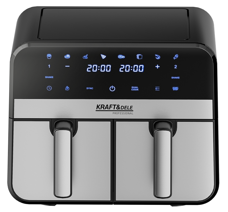 OIL-FREE AIR FRYER AIRFRYER 9L 2500W TWO CHAMBERS +LCD KD4180