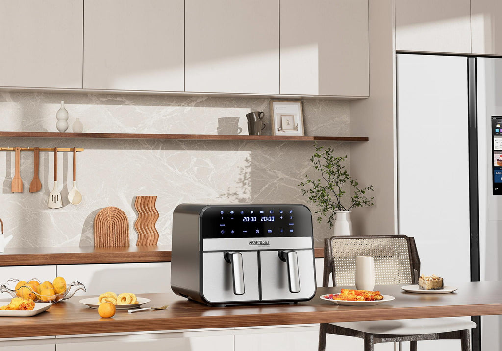 OIL-FREE AIR FRYER AIRFRYER 9L 2500W TWO CHAMBERS +LCD KD4180