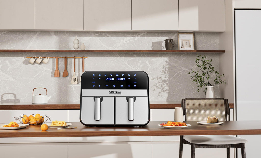 OIL-FREE AIR FRYER AIRFRYER 9L 2500W TWO CHAMBERS +LCD KD4180