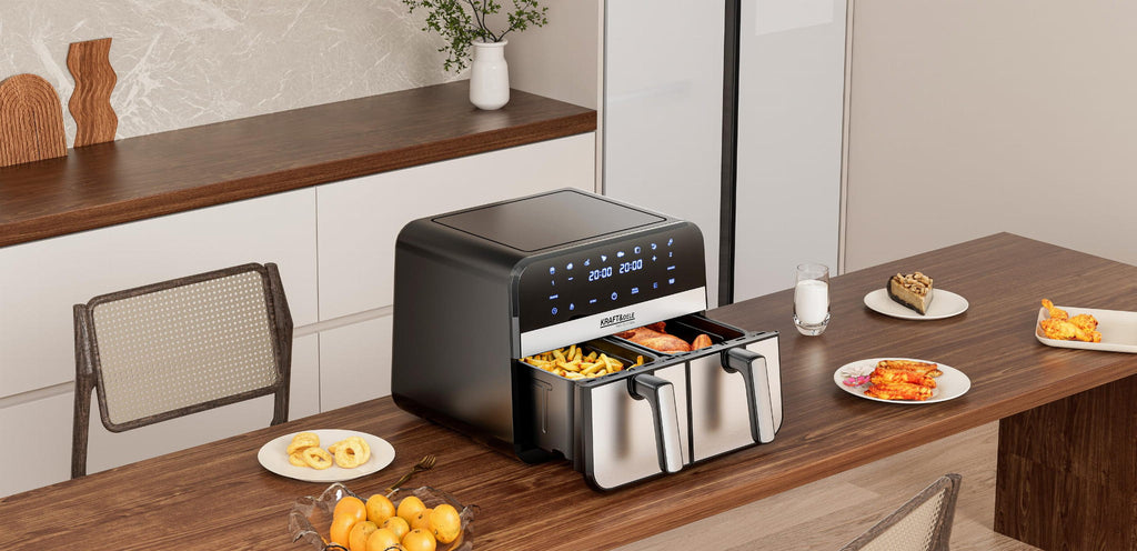 OIL-FREE AIR FRYER AIRFRYER 9L 2500W TWO CHAMBERS +LCD KD4180
