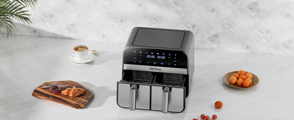 OIL-FREE AIR FRYER AIRFRYER 9L 2500W TWO CHAMBERS +LCD KD4180