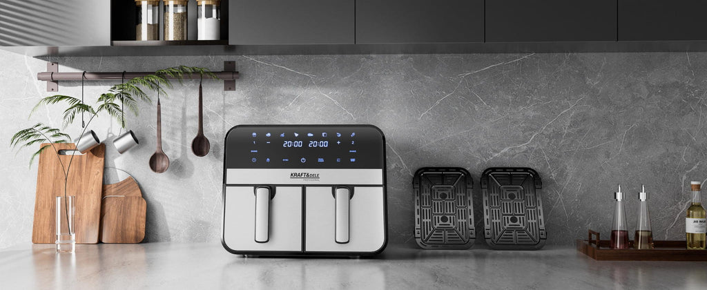 OIL-FREE AIR FRYER AIRFRYER 9L 2500W TWO CHAMBERS +LCD KD4180