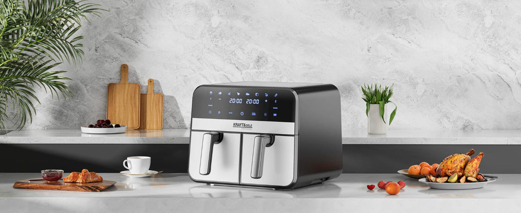OIL-FREE AIR FRYER AIRFRYER 9L 2500W TWO CHAMBERS +LCD KD4180