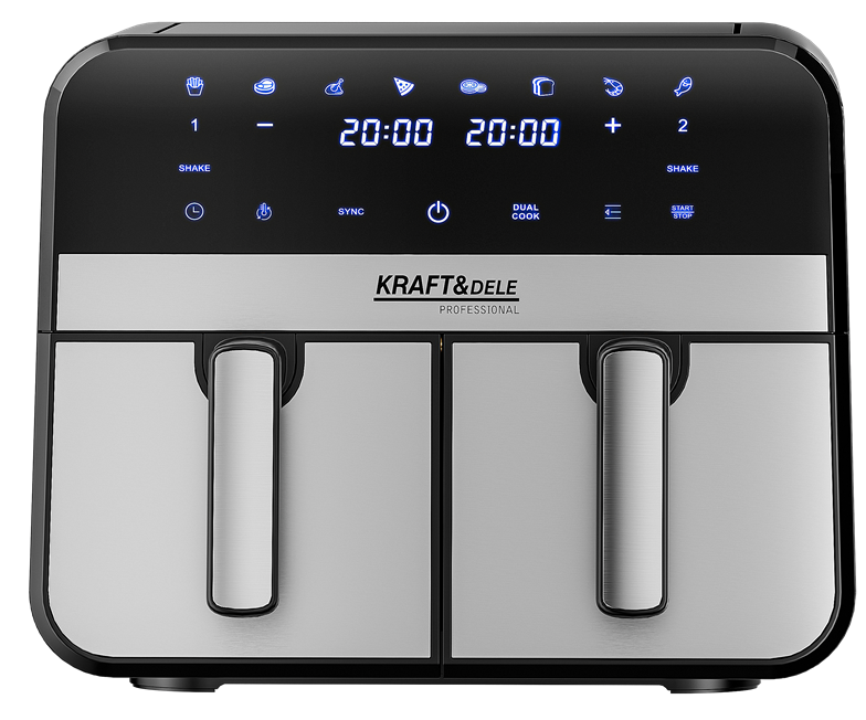 OIL-FREE AIR FRYER AIRFRYER 9L 2500W TWO CHAMBERS +LCD KD4180