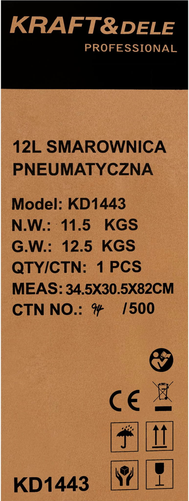 Automaatne pneumaatiline määrdepump 12 l KD1443 (D3)