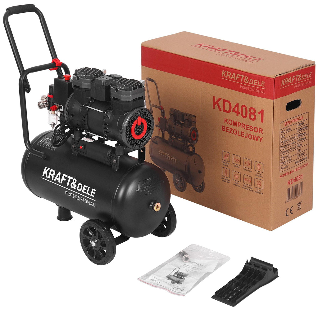 Õlivaba kompressor 24L 1450W KD4081