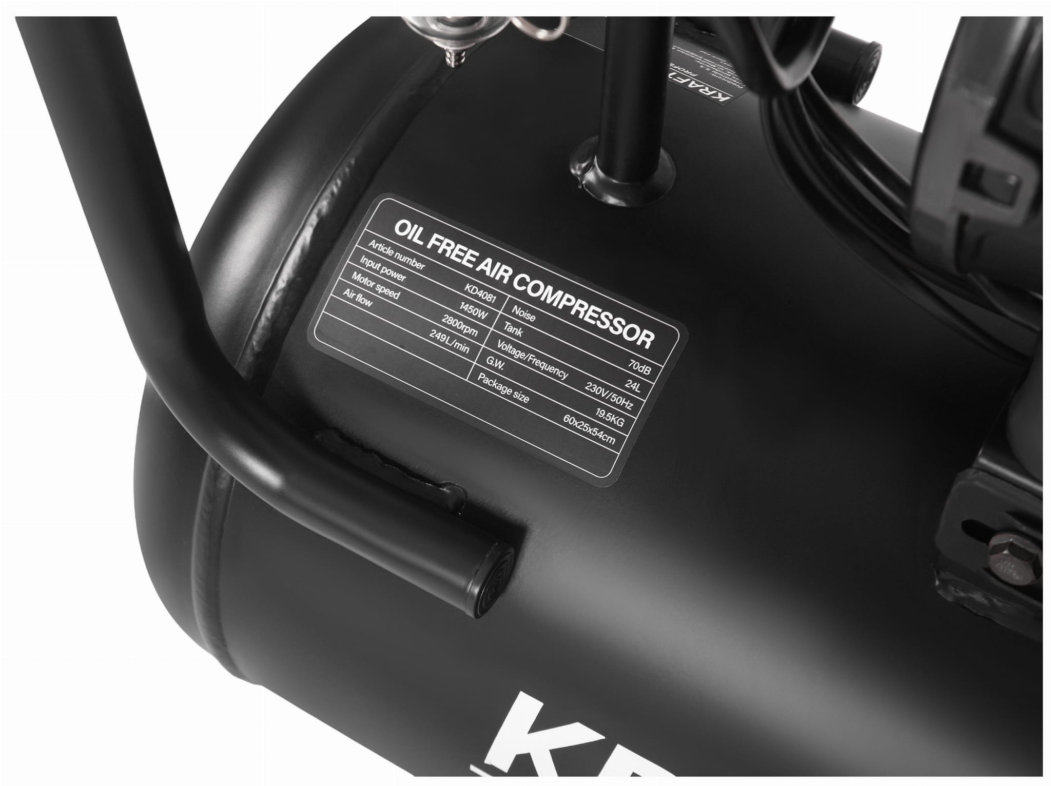 Õlivaba kompressor 24L 1450W KD4081