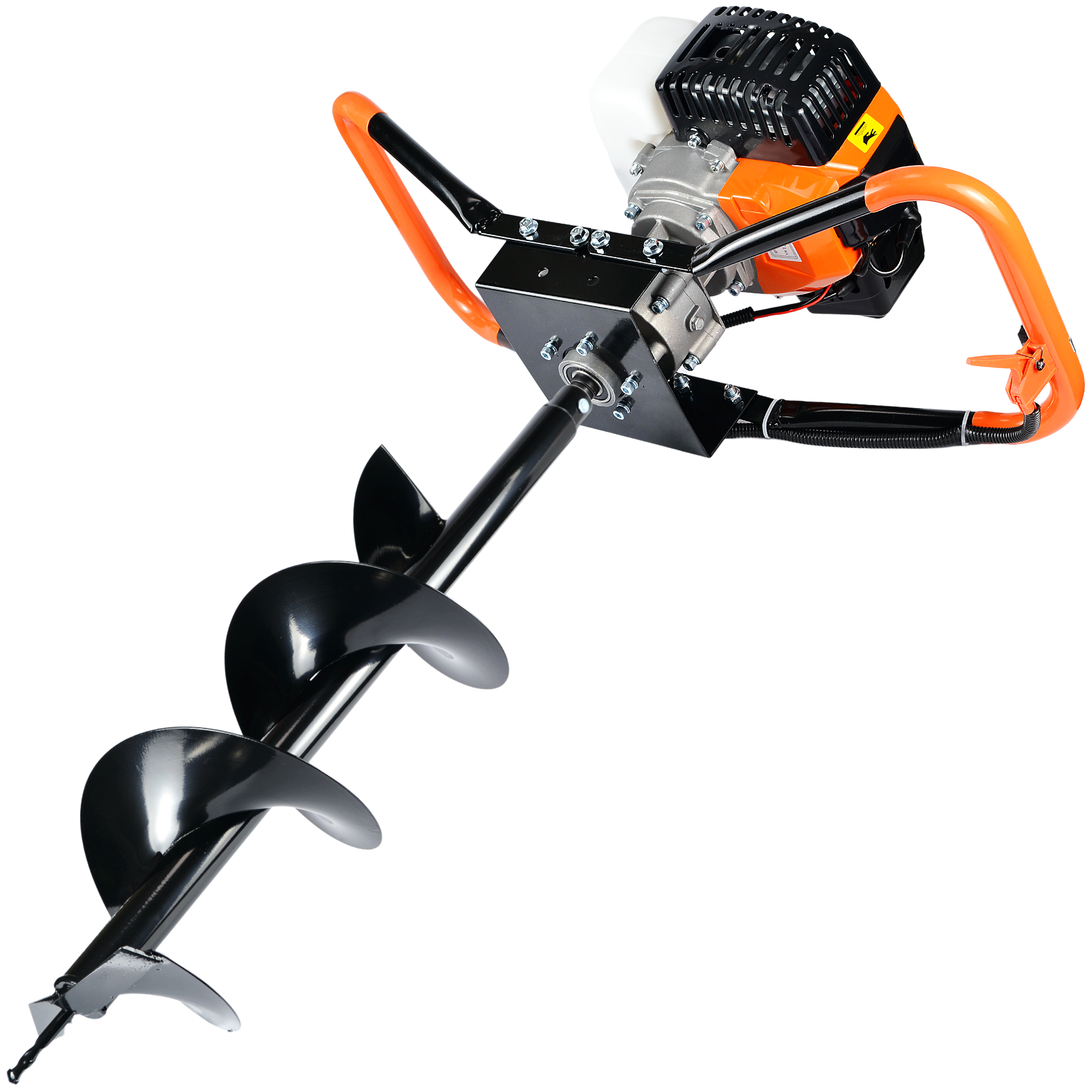 Bensiinimootoriga puur 5,8HP koos 3 puuriotsaga: 100mm, 150mm, 200mm