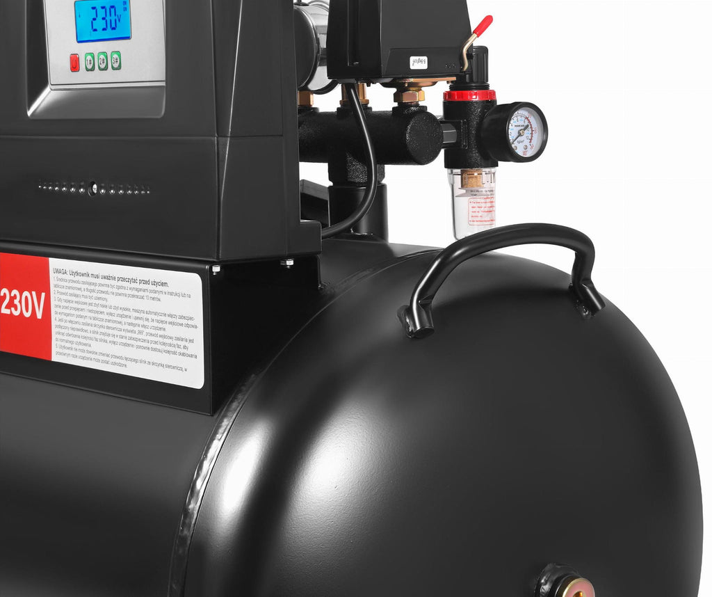 Oil-free compressor 200L 3x2200W + separator and glycerin-filled pressure gauge KD4084
