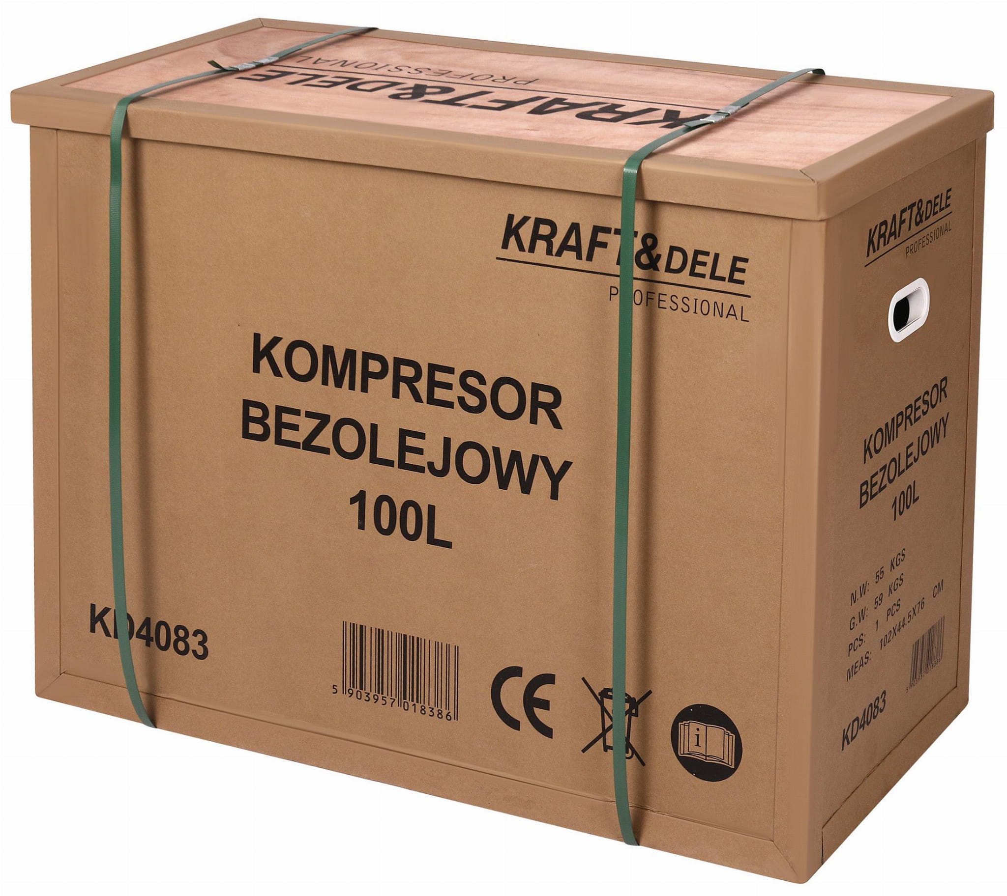 Õlivaba kompressor 100L 2x2200W KD4083