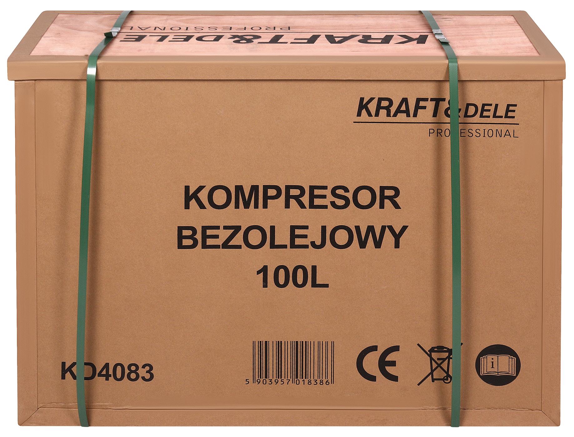 Õlivaba kompressor 100L 2x2200W KD4083
