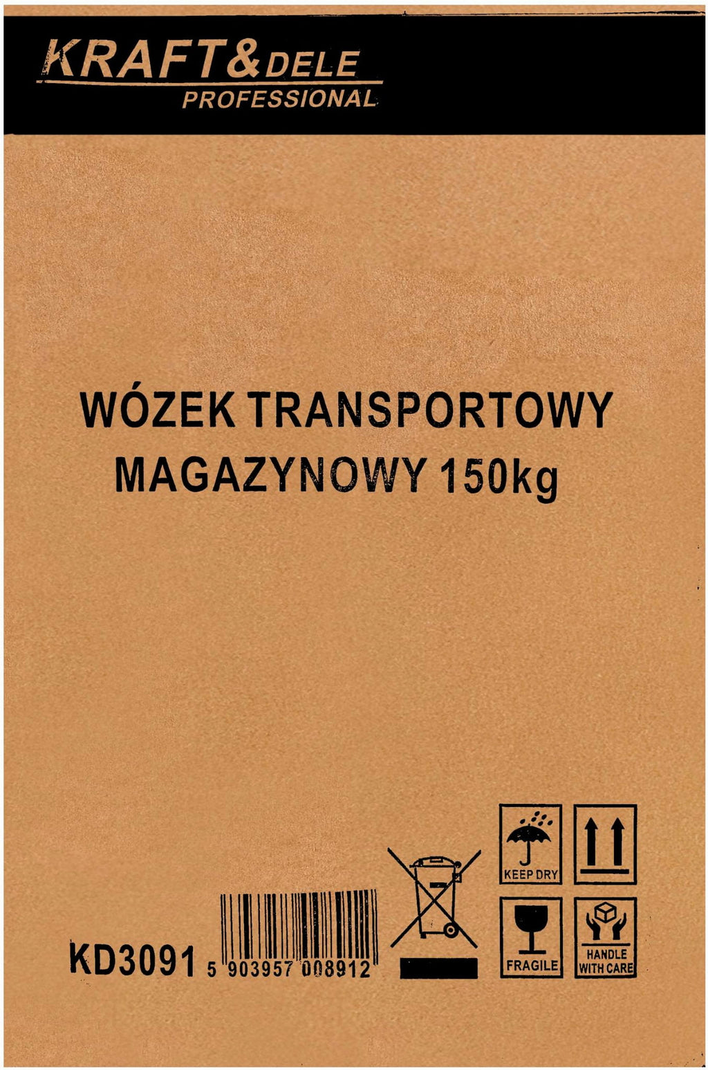 Platform transport trolley warehouse 150kg KD3091 (C12)