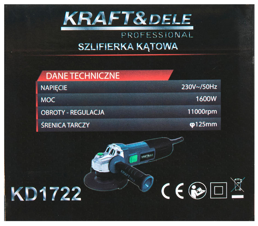 ANGLE GRINDER 1600W KD1722